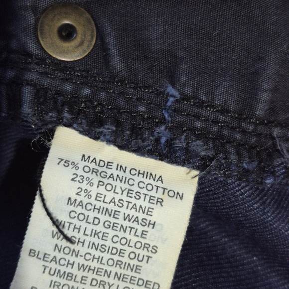 Prana Pants Mens 31x32 Blue Bridger Slim Taper Jean Organic Cotton Work *Flaws - Picture 11 of 15